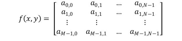 Digital Image Representation in Traditional Matrix