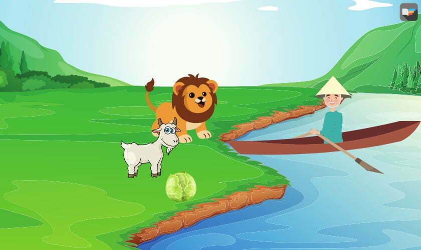 River Crossing Puzzle | Farmer, Wolf, Goat and Cabbage