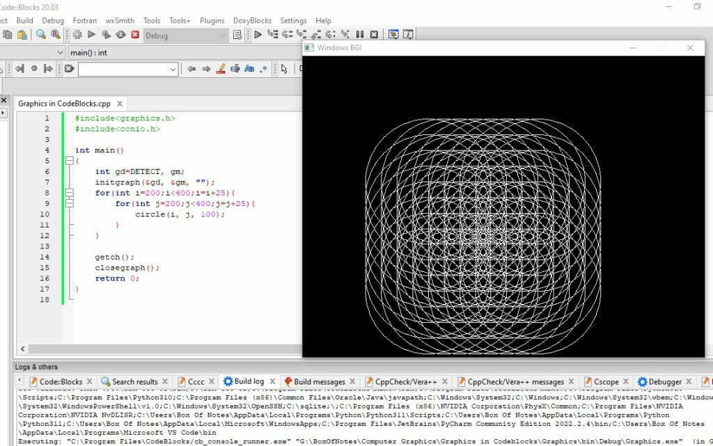 Output of Graphics Simple Code
